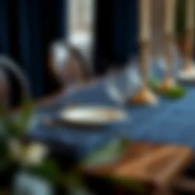 Magnificent The Allure of Navy Blue Cheesecloth Table Runners