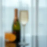 Elegant acrylic champagne glass with a sparkling drink