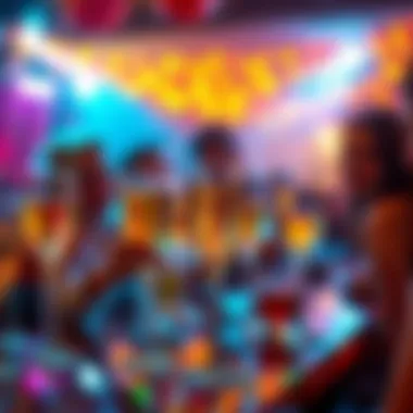 Vibrant Use of Acrylic Glasses in Celebrations Acrylic champagne glasses being used in a vibrant party atmosphere