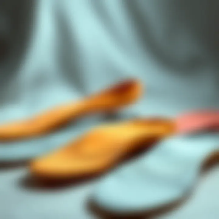 Innovative Designs of Adhesive Insoles Diverse designs of adhesive insoles showcasing various shapes and textures