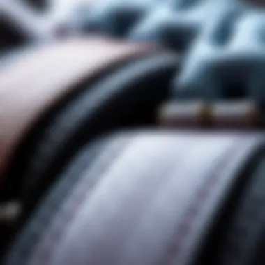 Versatile Material Choices Close-up of innovative materials used in adjustable moving straps