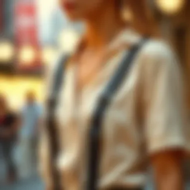 Trendy Applications in Fashion Showcasing adjustable moving straps in a modern outfit