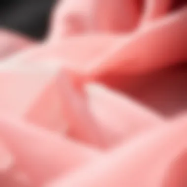 Close-up of the soft texture of chiffon fabric