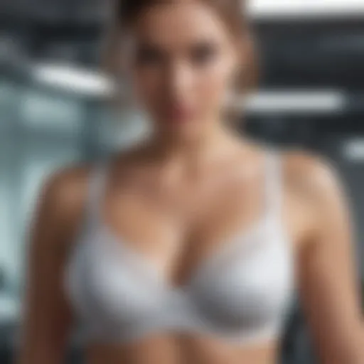 Design features of wireless compression bras highlighting innovative materials