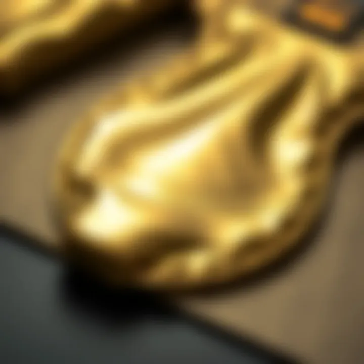 Quality Materials in Metallic Thong Craftsmanship A close-up of high-quality materials used in crafting metallic thongs.