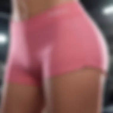 Close-up of advanced fabric technology in fitness shorts