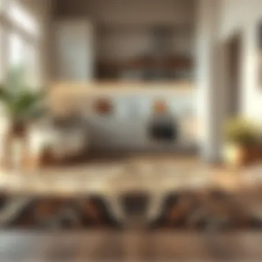 Harmonious Decor with Animal Print Rugs Seamless integration of animal print rug in modern kitchen