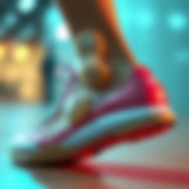 Applying Gel Pads in Footwear Illustration showing how to apply gel pads inside shoes.