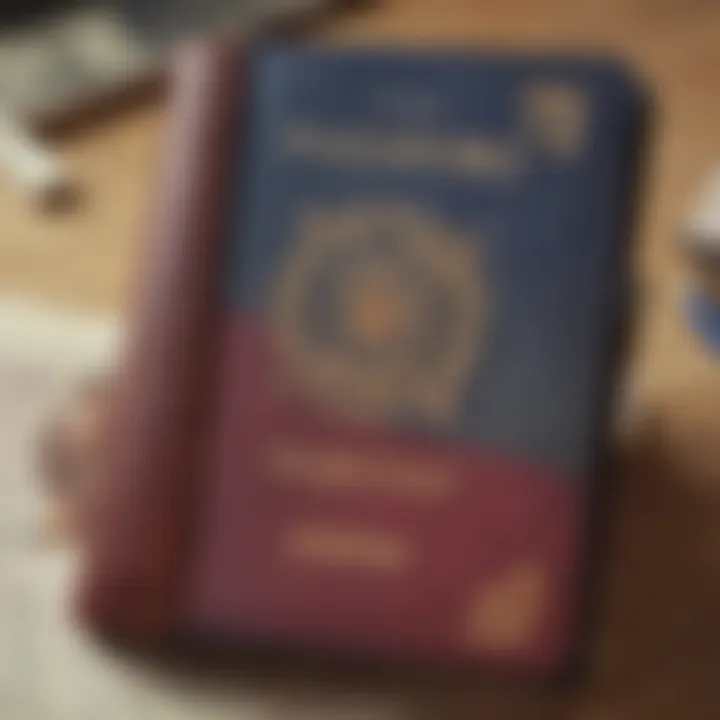 Artistic Design Elements on a Passport Holder