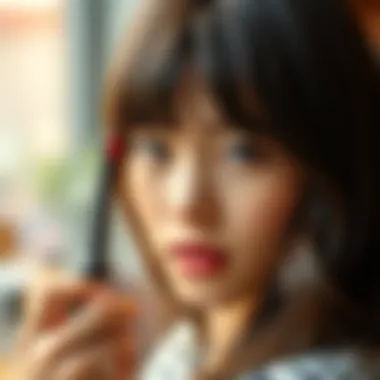 Techniques for Perfect Bangs Step-by-step visual guide of curling bangs with tools