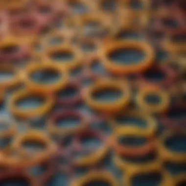 A Vibrant Showcase of Beeswax Bracelets Colorful collection of beeswax bracelets displayed artistically