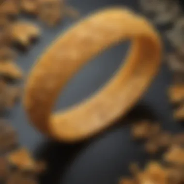 Artistry in Beeswax: Nature's Craftsmanship Intricate design of a beeswax bracelet showcasing natural patterns