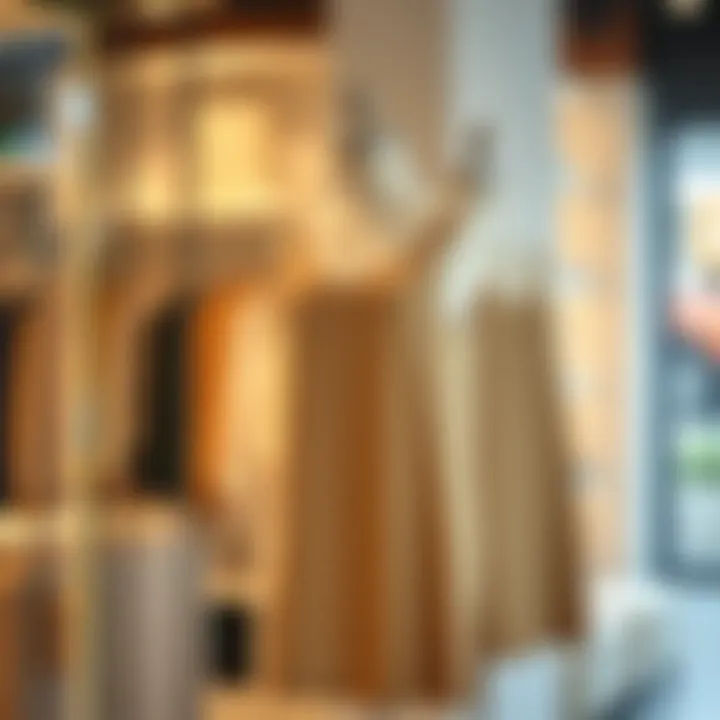 Chic Boutique Display of a Beige Tank Dress Elegant beige tank dress displayed on a mannequin in a boutique