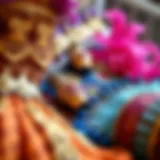 A vibrant collection of traditional belly dance props, showcasing the diversity in design and function.