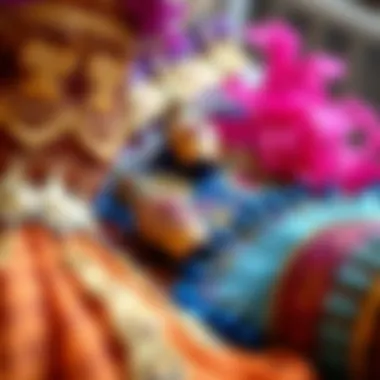 A vibrant collection of traditional belly dance props, showcasing the diversity in design and function.