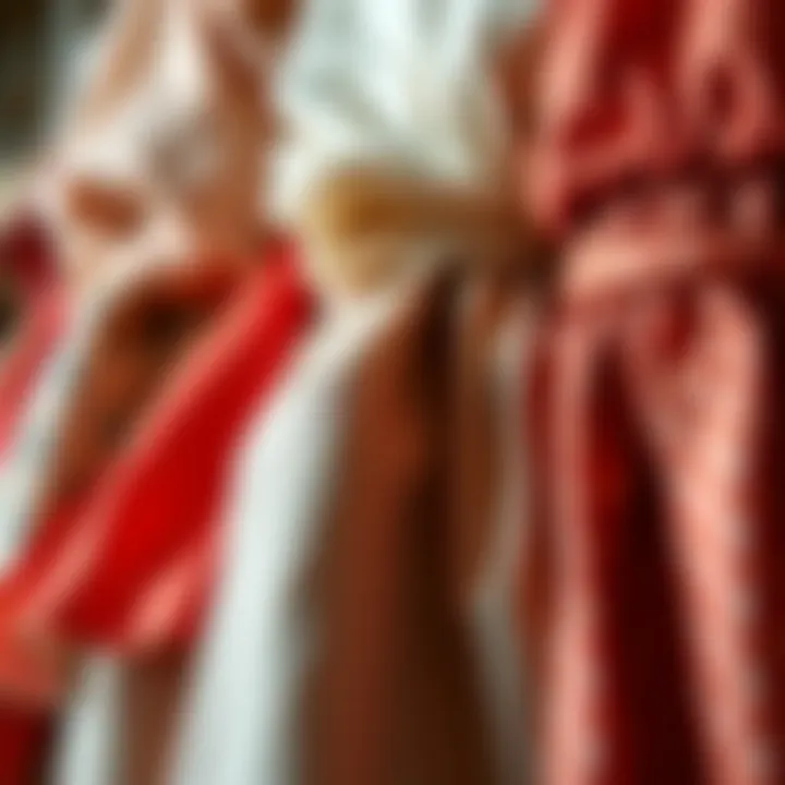 Variety of fabric textures used in blouse skirt sets