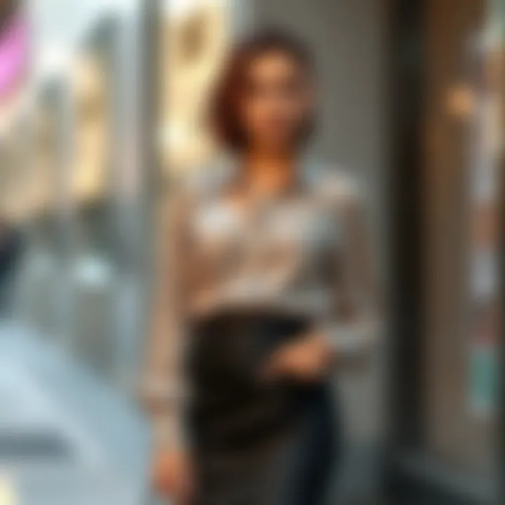 Elegant blouse skirt set showcasing modern design