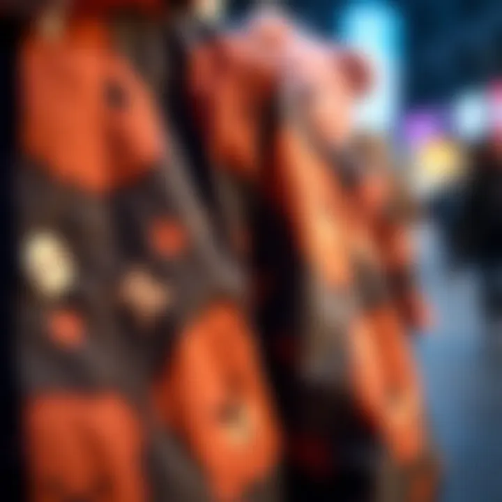 Close-up of the unique patterns on the Build a Bear raincoat