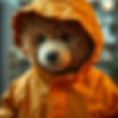 Sustainable materials used in the Build a Bear raincoat showcased