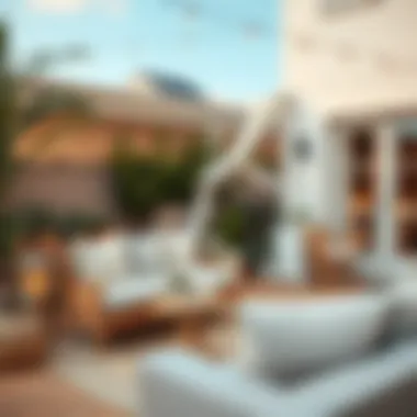 Harmonious Outdoor Space with Chic Decor Chic outdoor space featuring harmoniously blended decor elements