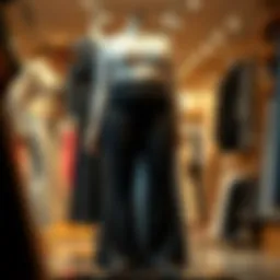 Stylish plus size bell bottom pants on display