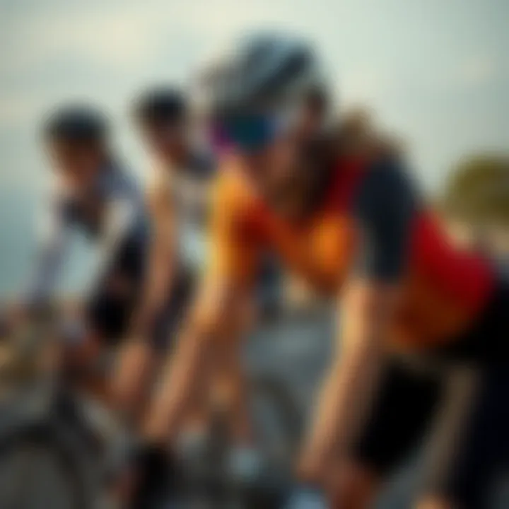 Cyclist showcasing different styles of bike riding tights