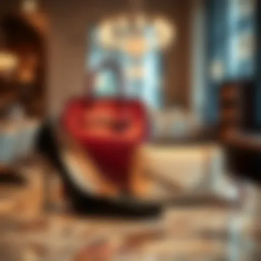 Chic Coordination of Footwear and Handbags Elegant coordinated footwear and handbag set displayed on a stylish surface