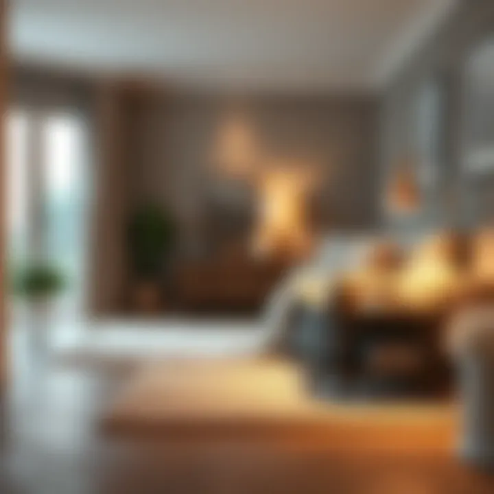 Cozy living space enhanced by an under door draft stopper