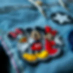 Vibrant Disney embroidery patch featuring classic characters