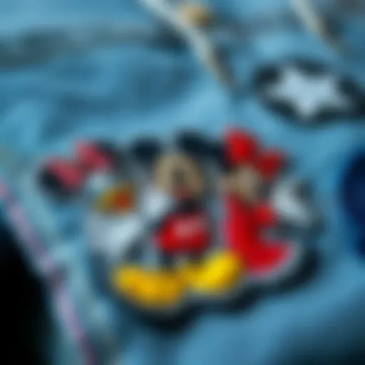 Classic Disney Characters Embroidery Patch Vibrant Disney embroidery patch featuring classic characters