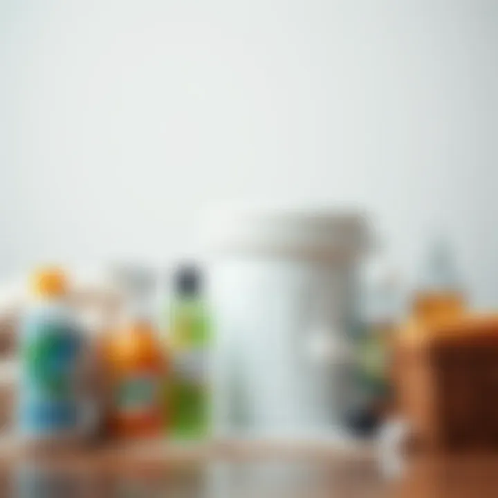 Eco-Friendly Laundry Solutions An array of eco-friendly laundry products arranged next to a laundry bucket