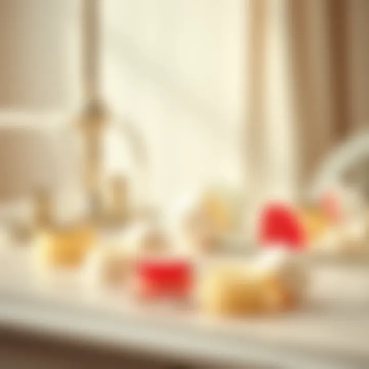 Aesthetic Appeal of Round Lip Balm on Vanity Stylish round lip balm containers displayed elegantly on a vanity