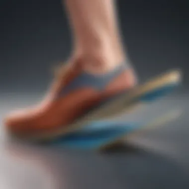 Close-up of materials used in height-increasing insoles emphasizing quality