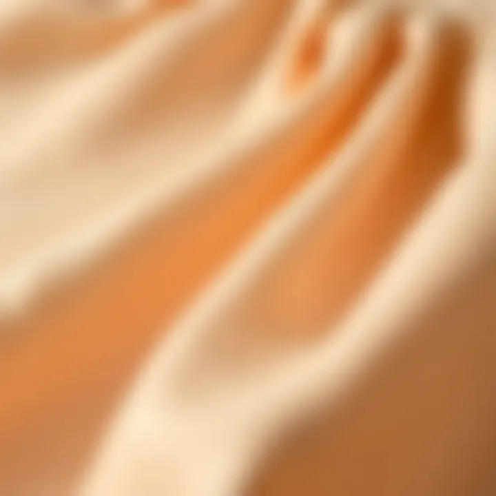 Close-up view of sustainable fabric used in casual skirt sets