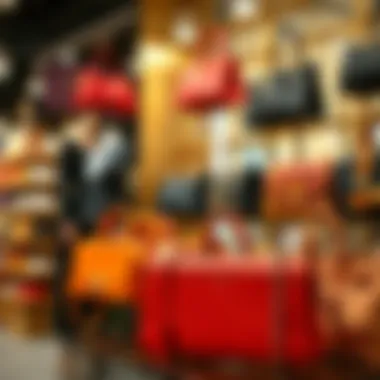 Chic Display of Affordable Bags and Purses A chic display of various affordable bags and purses.