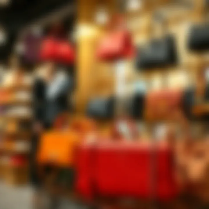 Chic Display of Affordable Bags and Purses A chic display of various affordable bags and purses.