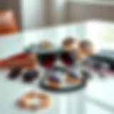 Stylish Collection of Affordable Accessories A collection of stylish yet affordable accessories arranged on a table.