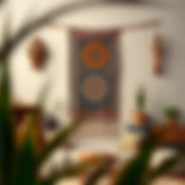 Bohemian Wall Decor Bohemian style tapestry hanging on a wall