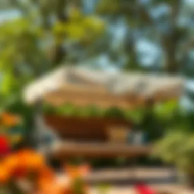 Durable Materials for Porch Swing Canopies Detailed view of durable materials used for porch swing canopies