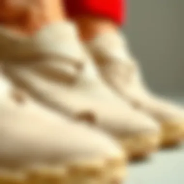 Material and Texture of Casual Wedges Close-up of casual wedge materials and textures