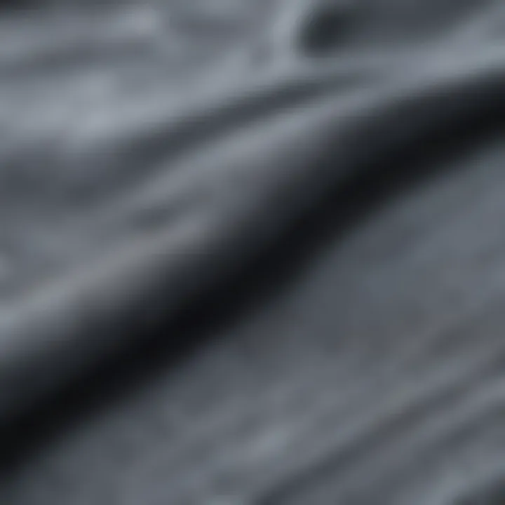 A close-up view of a cold weather long sleeve compression shirt displaying its fabric texture.