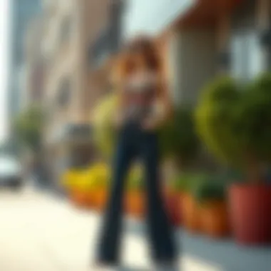 Stylish Flare Pants Outfit A stylish outfit featuring flare pants paired with a trendy top