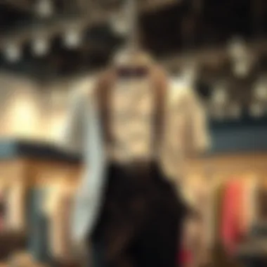 A unique blend of casual and formal summer wear displayed on a mannequin.