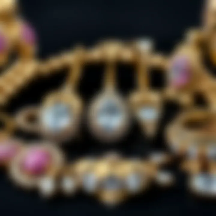 Elegant arrangement of various vertical labret jewelry pieces