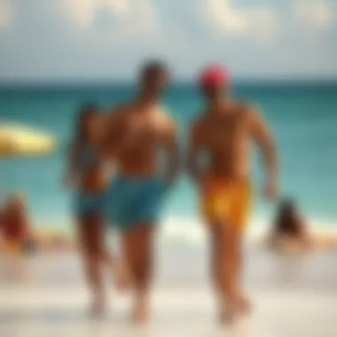 Matching Swimwear: A Symbol of Connection Vibrant display of matching swimwear showcasing familial bonds