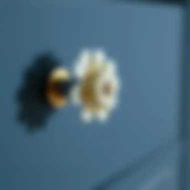 Step-by-step installation of a daisy knob on furniture