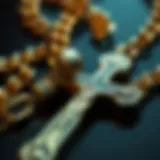 Detailed view of a Jesus chain showcasing intricate design elements