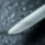 Close-up of a diamond emery board showcasing its texture and finish