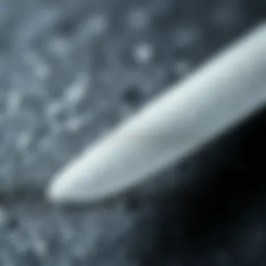 Close-up of a diamond emery board showcasing its texture and finish