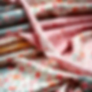 Variety of Ditsy Floral Fabrics An array of fabric swatches showcasing various ditsy floral designs